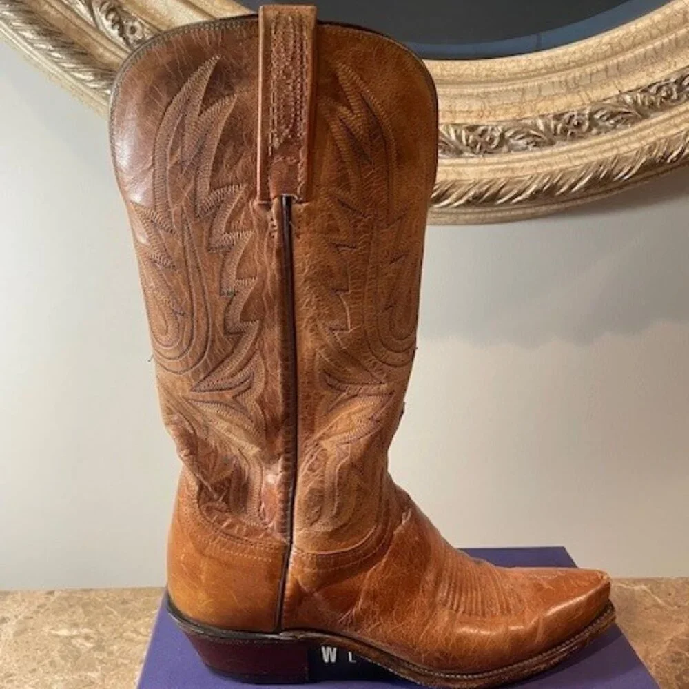 Lucchese Vintage 1883 Cowboy Boots Hand Stitched – Sz 7 - Picture 9 of 15